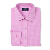 Purple Mini Check Plain Weave Shirt